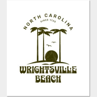 Wrightsville Beach, NC Summertime Vacationing Palm Trees Sunset Posters and Art